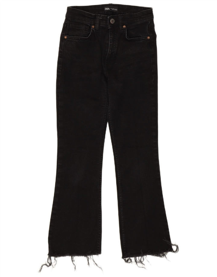 Zara Womens Bootcut Jeans EU 36 XS W26 L25 Black