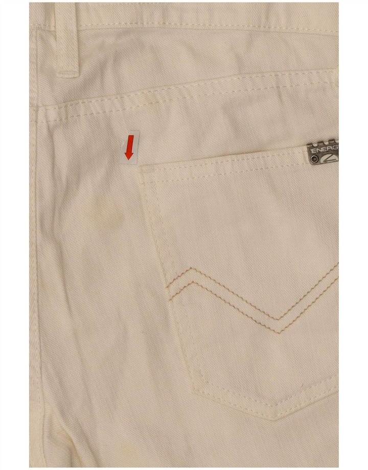ENERGIE Womens Straight Jeans W29 L29 White Cotton