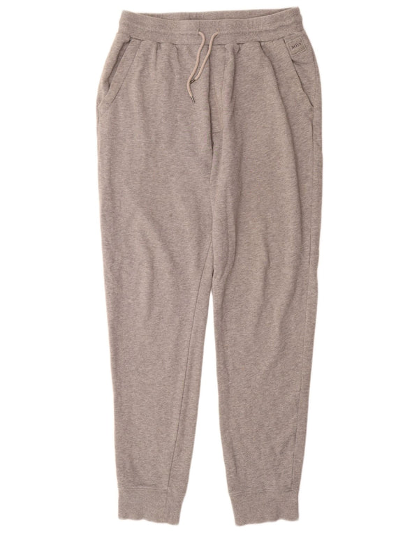 HUGO BOSS Mens Tracksuit Trousers Joggers Medium  Grey Cotton