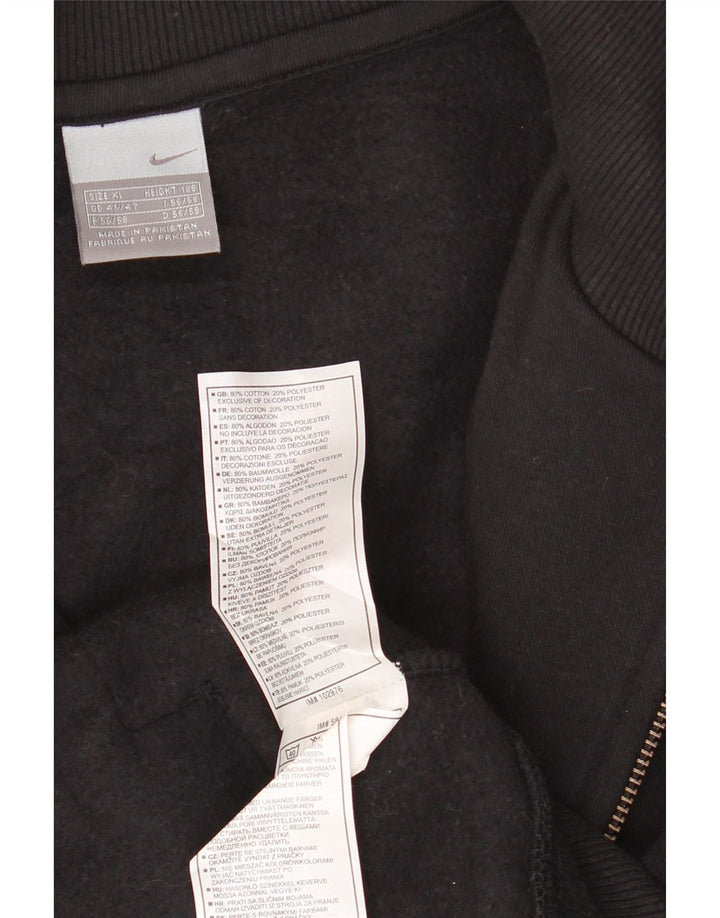 NIKE Mens Tracksuit Top Jacket UK 45/47 XL Black Cotton