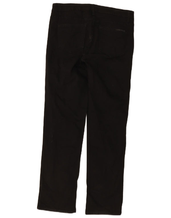 Calvin Klein Womens Straight Jeans US 10 Large W30 L32 Black Cotton