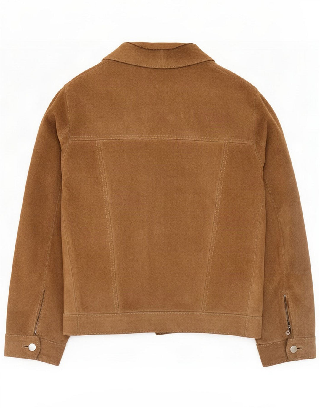 Vintage Mens Suede Jacket IT 46 Small Brown