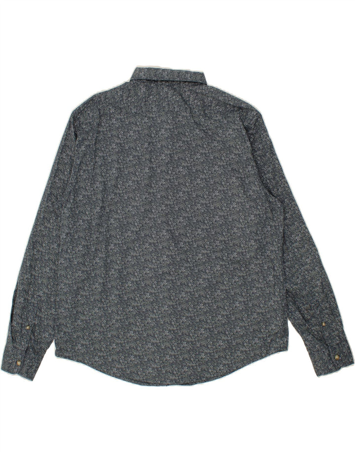 DOCKERS Mens Shirt XL Blue Floral Cotton Vintage Dockers and Second-Hand Dockers from Messina Hembry 