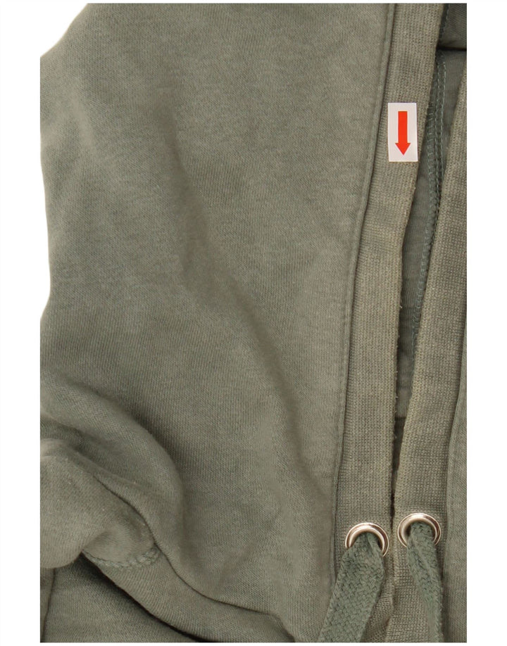 HURLEY Womens Graphic Hoodie Jumper UK 14 Medium Green Cotton