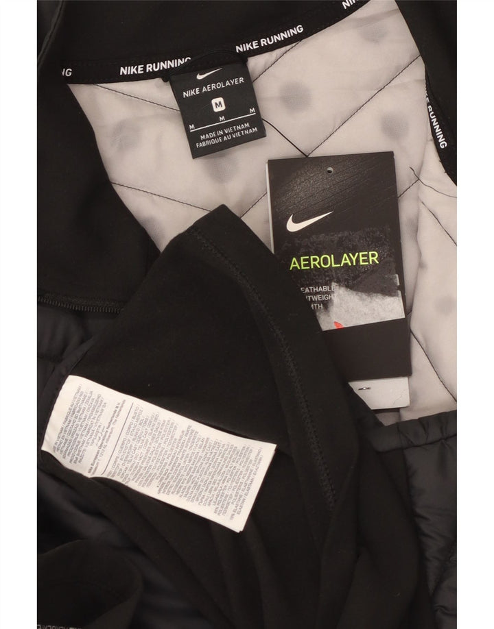 Nike Mens Padded Gilet UK 38 Medium Black Polyester