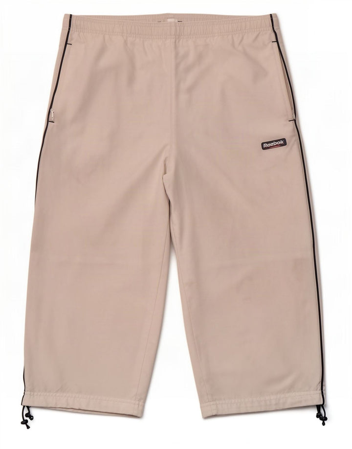 Reebok Mens Bermuda Sport Shorts Small White Polyester