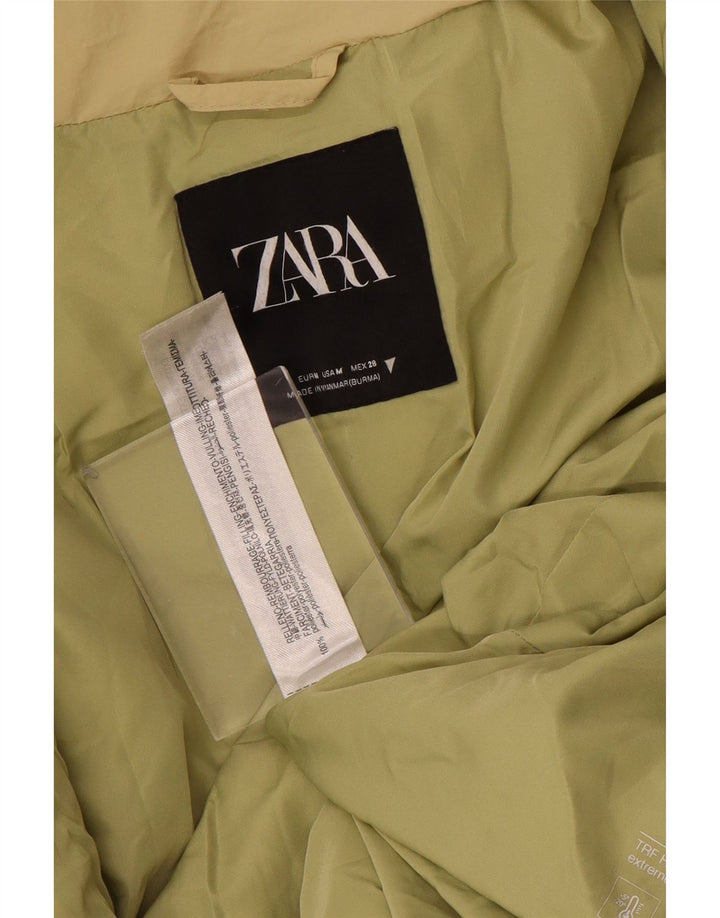 ZARA Womens Oversized Padded Jacket UK 14 Medium Beige Polyester