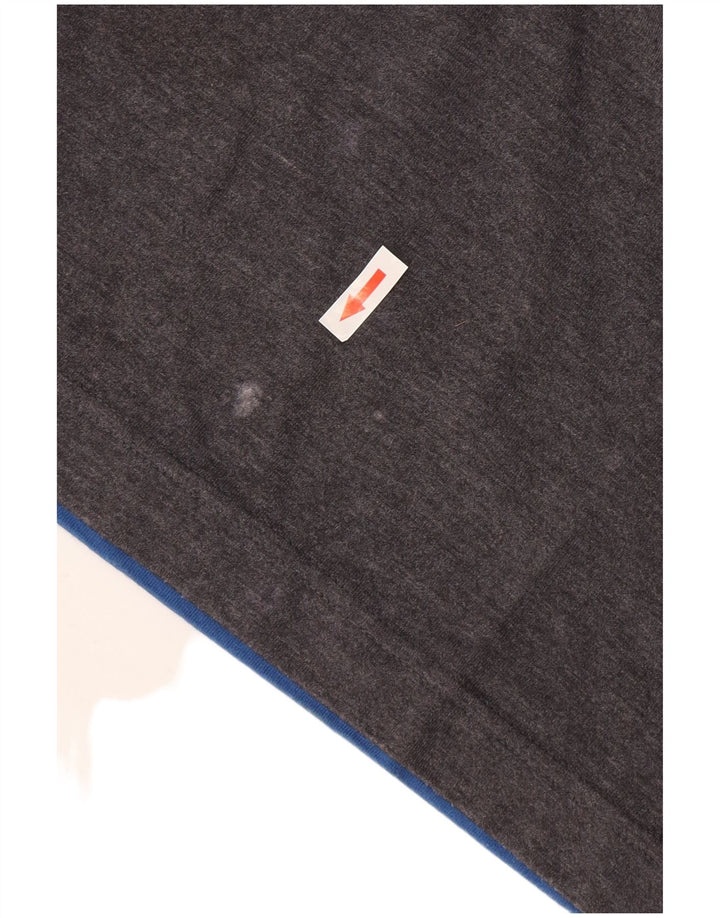 Diadora Mens Polo Shirt Medium Grey Colourblock Cotton