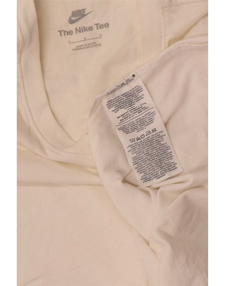 Nike Mens T-Shirt Top Large White Cotton