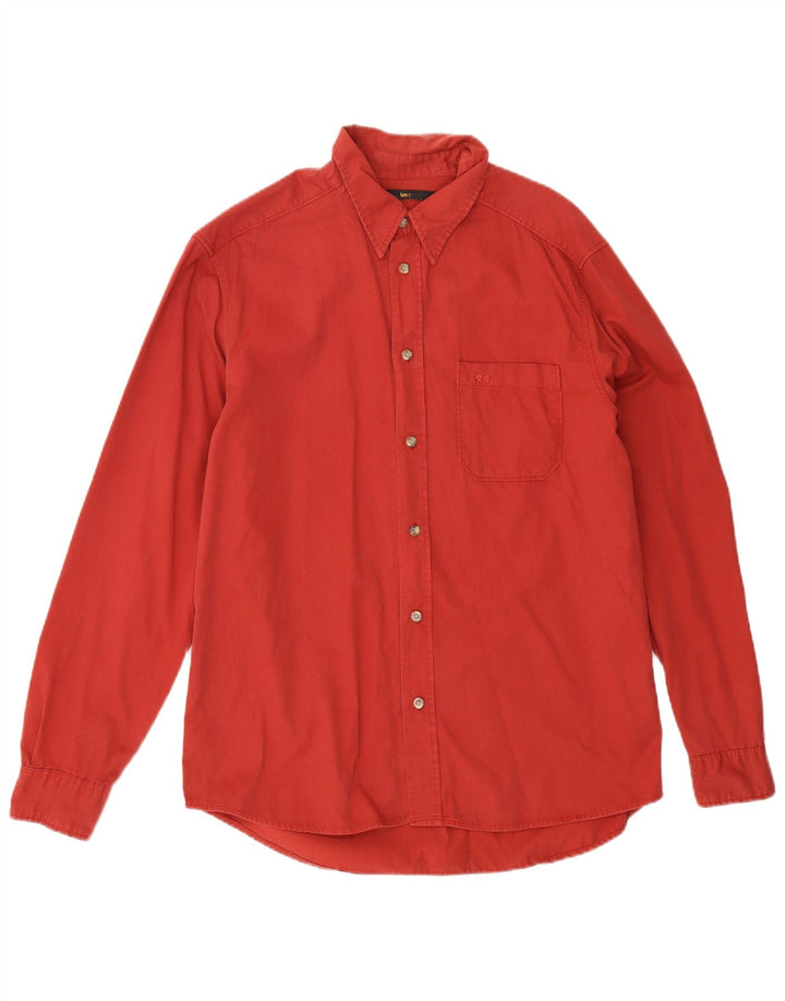 Lee Mens Shirt Medium Red Cotton