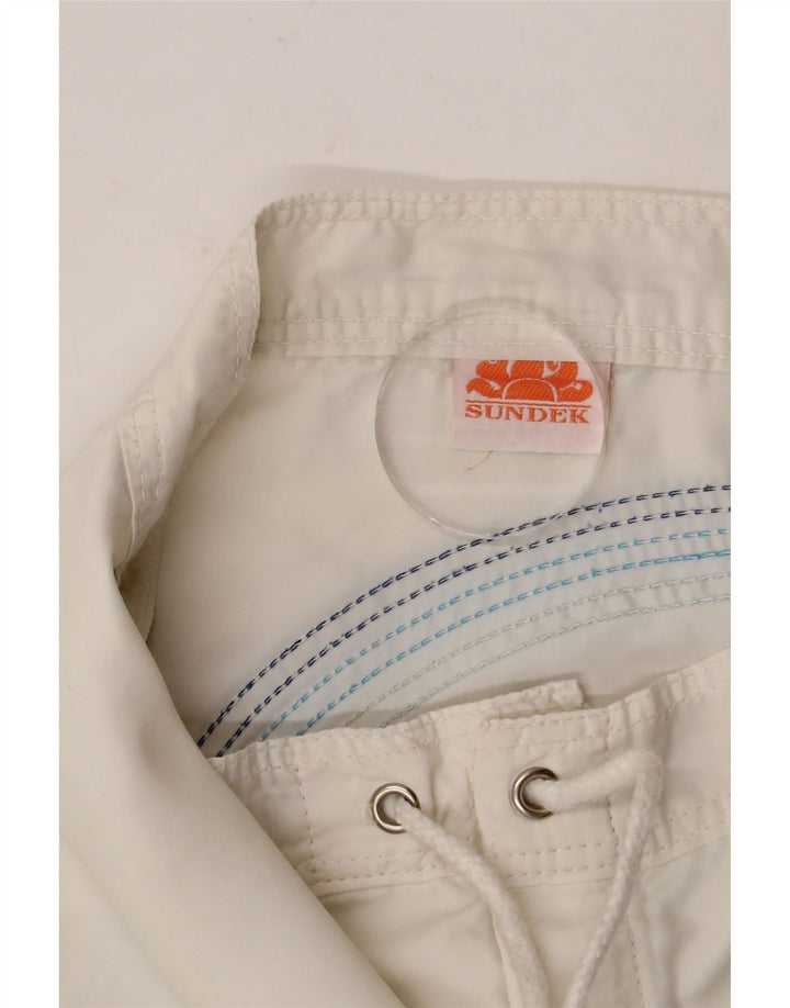 SUNDEK Mens Swimming Shorts Medium  White