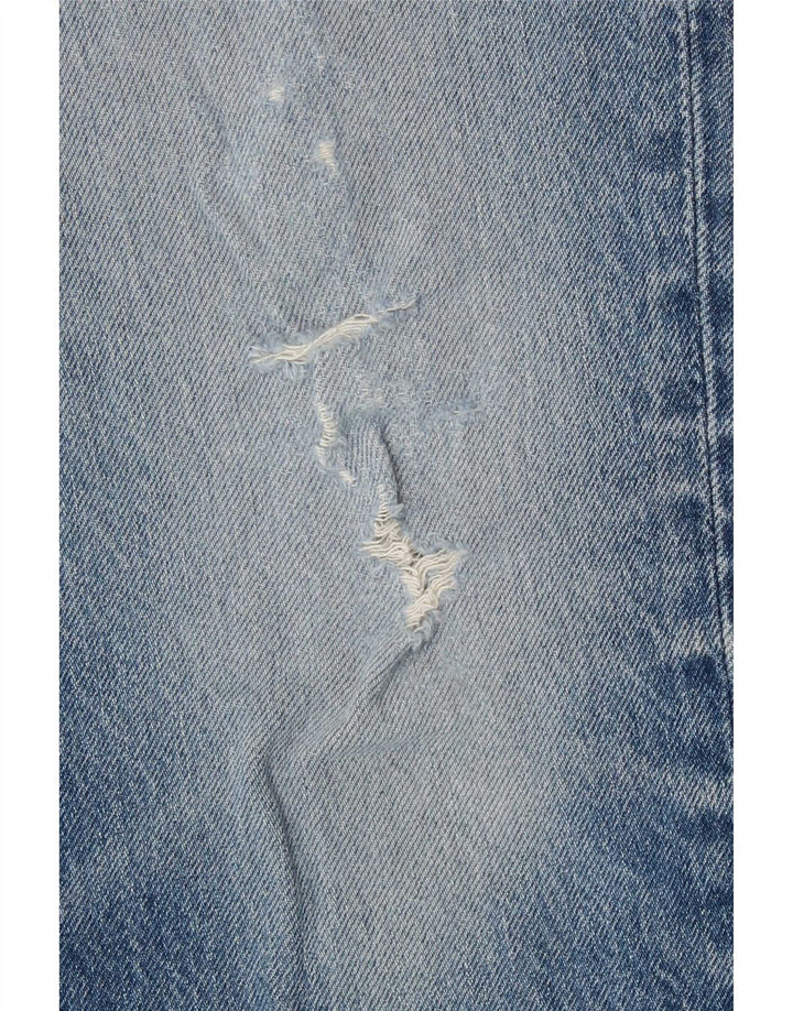 Levi's Mens Distressed Straight Jeans W32 L30 Blue Cotton