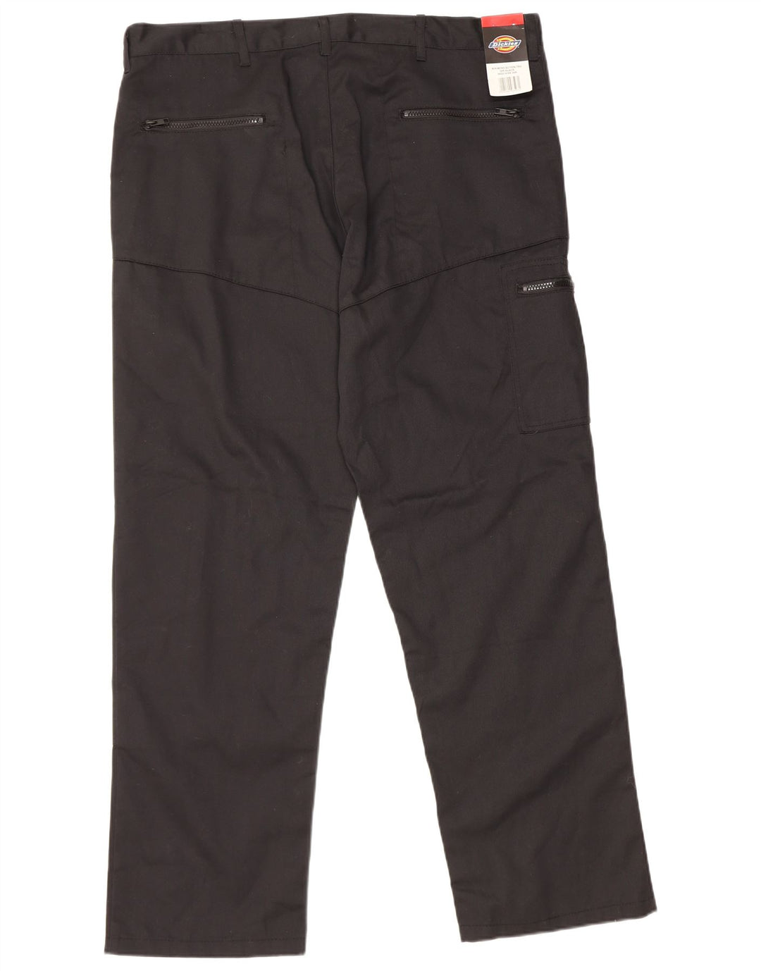 DICKIES Mens Straight Cargo Trousers W38 L30 Black Polyester