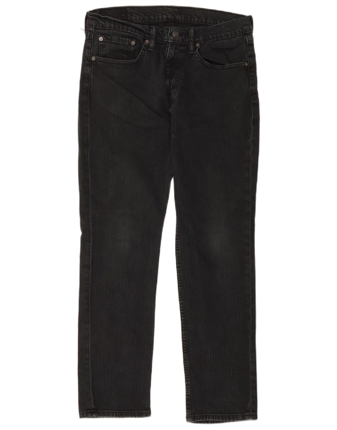 Levi's Mens Straight Jeans W34 L30 Black Cotton