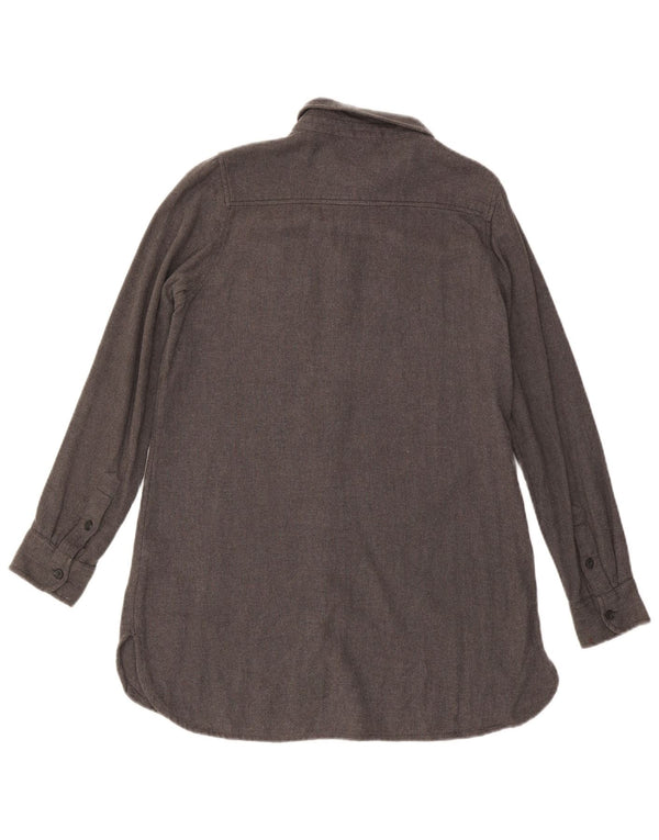 Fat Face Womens Shirt Dress UK 10 Small Grey Cotton