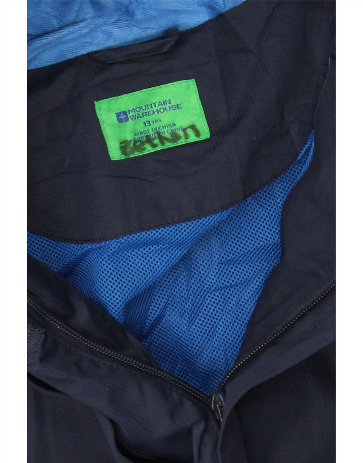 Mountain Warehouse Boys Action Rain Jacket 12-13 Years Navy Blue