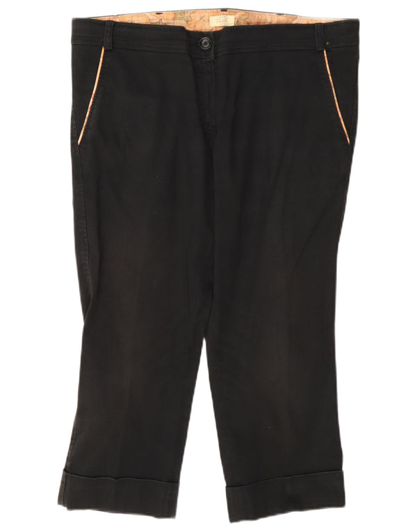 ALVIERO MARTINI Womens Capri Trousers UK 14 Large W32 L20 Black