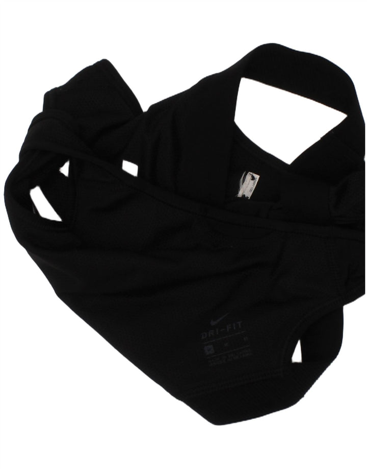 NIKE Womens Dri Fit Sport Bra Graphic Vest Top Medium Black