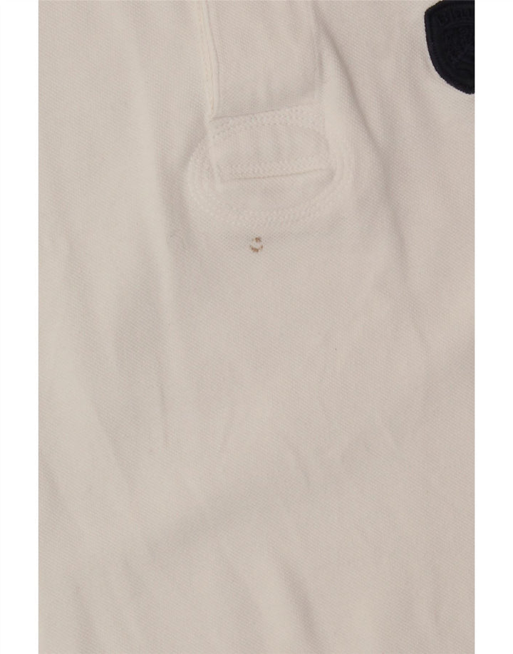 BLAUER Mens Polo Shirt Large White Vintage Blauer and Second-Hand Blauer from Messina Hembry 
