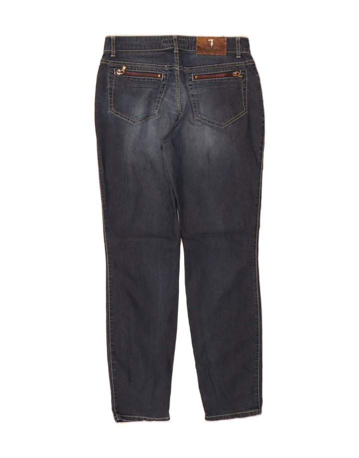 TRUSSARDI Womens Slim Jeans W28 L29 Blue Cotton Vintage Trussardi and Second-Hand Trussardi from Messina Hembry 
