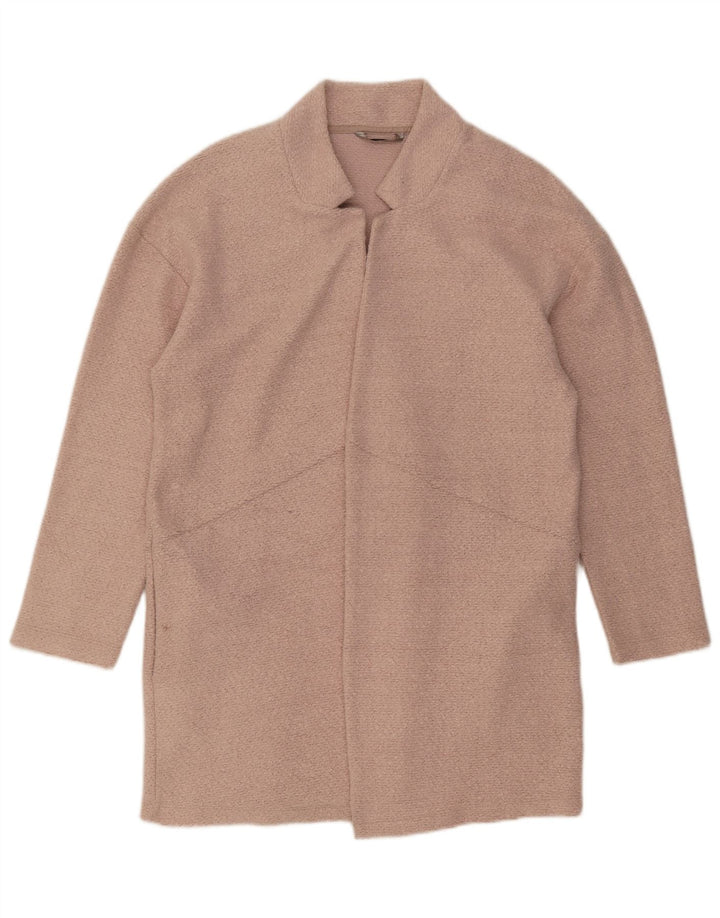 Marks & Spencer Womens Open Overcoat UK 14 Large Pink Polyester
