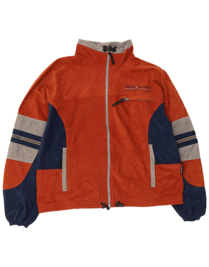 Great Escapes Mens Tracksuit Top Jacket XL Orange Colourblock