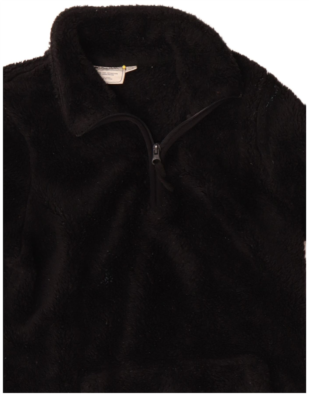 Mountain Warehouse Womens Zip Neck Fleece Jumper UK 12 Medium Black