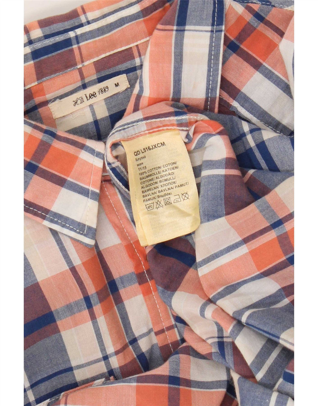 Lee Womens Shirt UK 14 Medium Multicoloured Check Cotton