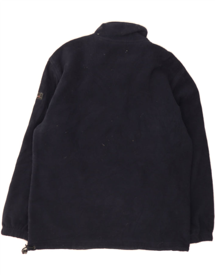 IZOD Mens Zip Neck Fleece Jumper Large Navy Blue Polyester Vintage Izod and Second-Hand Izod from Messina Hembry 