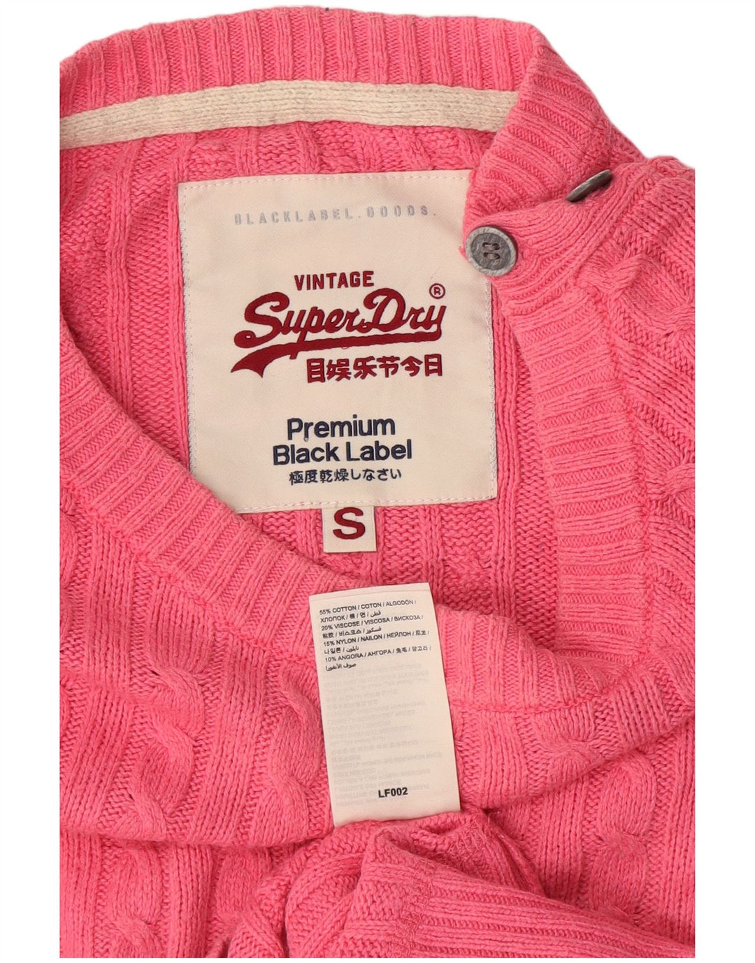 Superdry Womens Boat Neck Jumper Sweater UK 10 Small Pink Cotton