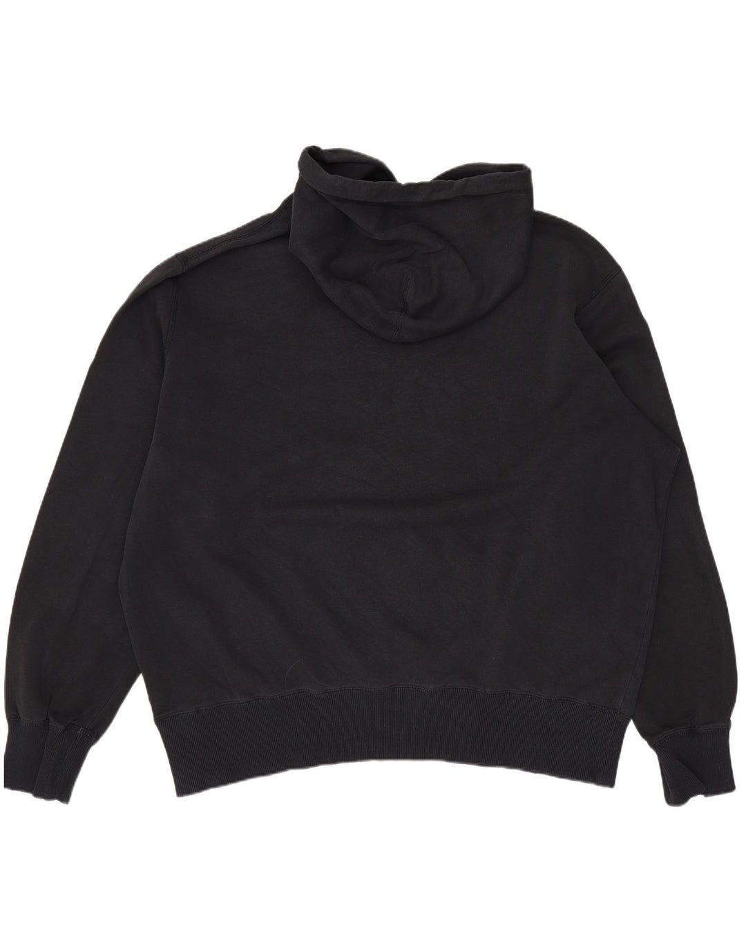 NIKE Womens Graphic Oversized Hoodie Jumper UK 18 XL Black Cotton