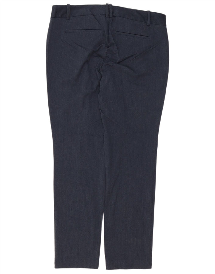 CALVIN KLEIN Womens Slim Casual Trousers US 10 Large W36 L29 Navy Blue