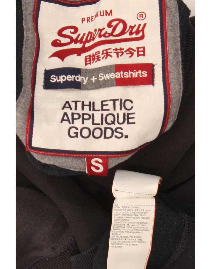 Superdry Mens Graphic Sweatshirt Jumper Small Black Cotton