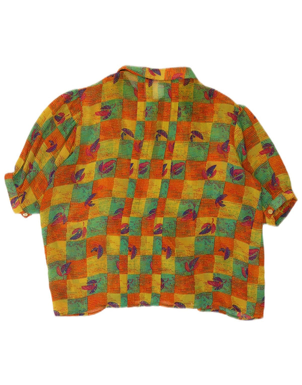 VINTAGE Womens Shirt Blouse IT 42 Medium Multicoloured Patchwork