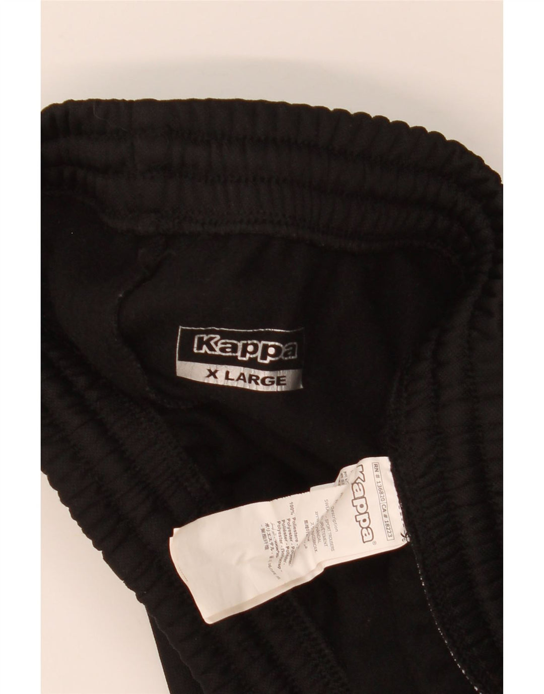 KAPPA Mens Bermuda Sport Shorts XL  Black Polyester