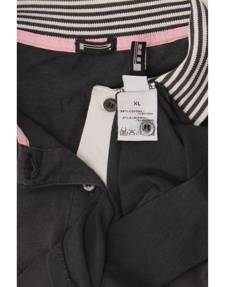 Pirelli Womens Polo Shirt UK 18 XL Navy Blue Cotton