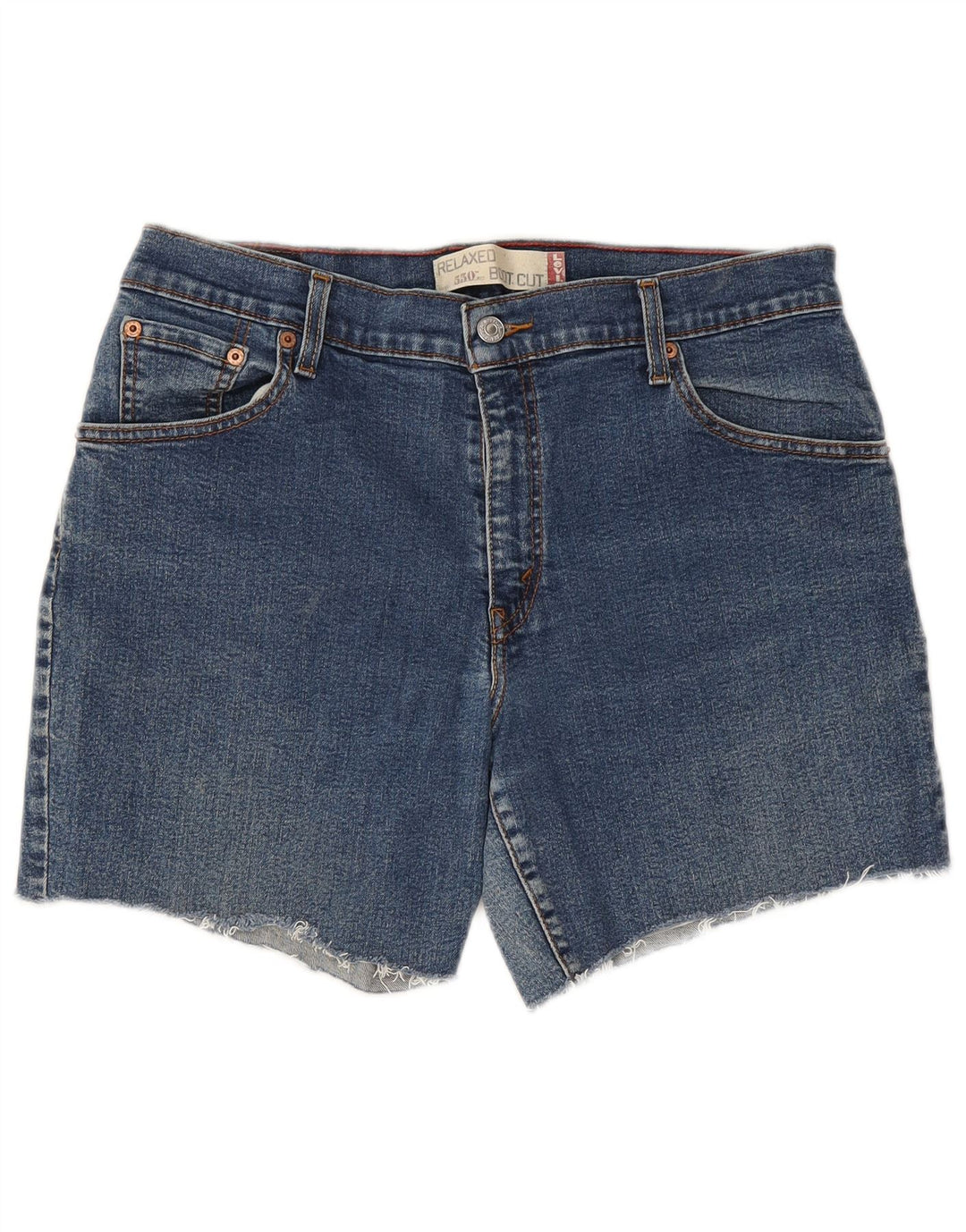 LEVI'S Womens 550 Relaxed Fit Denim Shorts US 14 XL W32  Blue Cotton