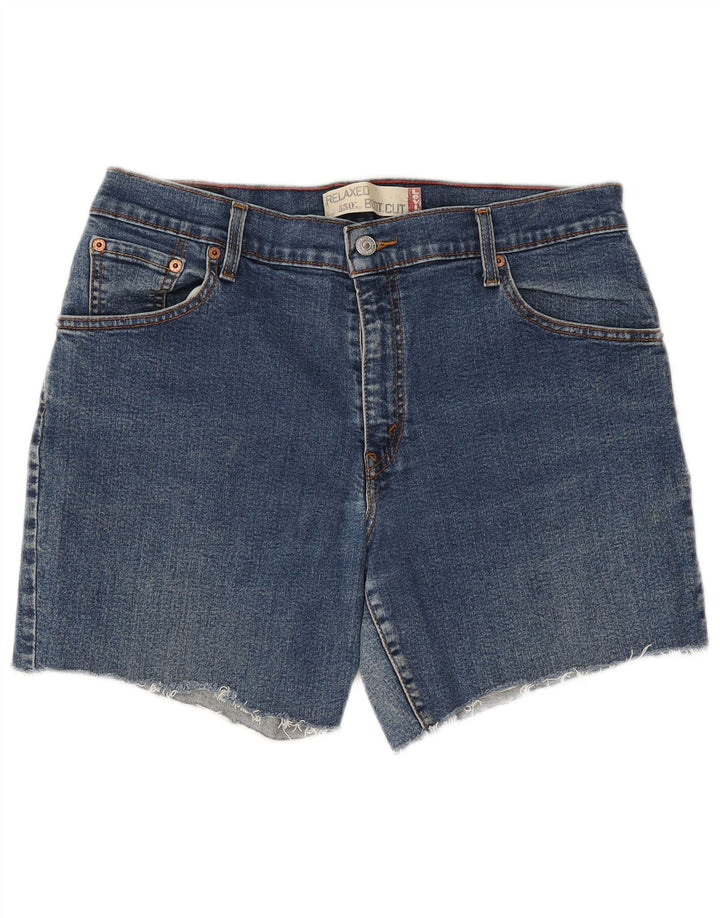 LEVI'S Womens 550 Relaxed Fit Denim Shorts US 14 XL W32  Blue Cotton