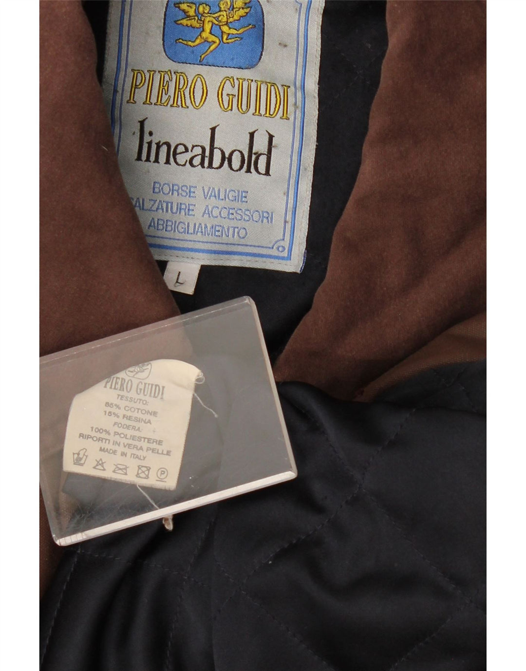 PIERO GUIDI Mens Waxed Cotton Jacket UK 40 Large Brown Cotton