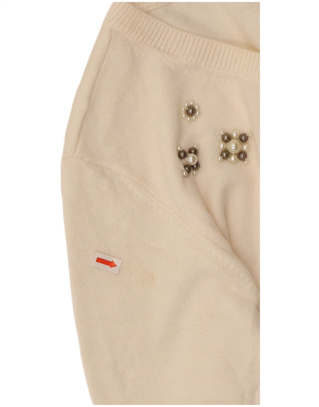 MARKS & SPENCER Womens Boat Neck Jumper Sweater UK 14 Large Off White