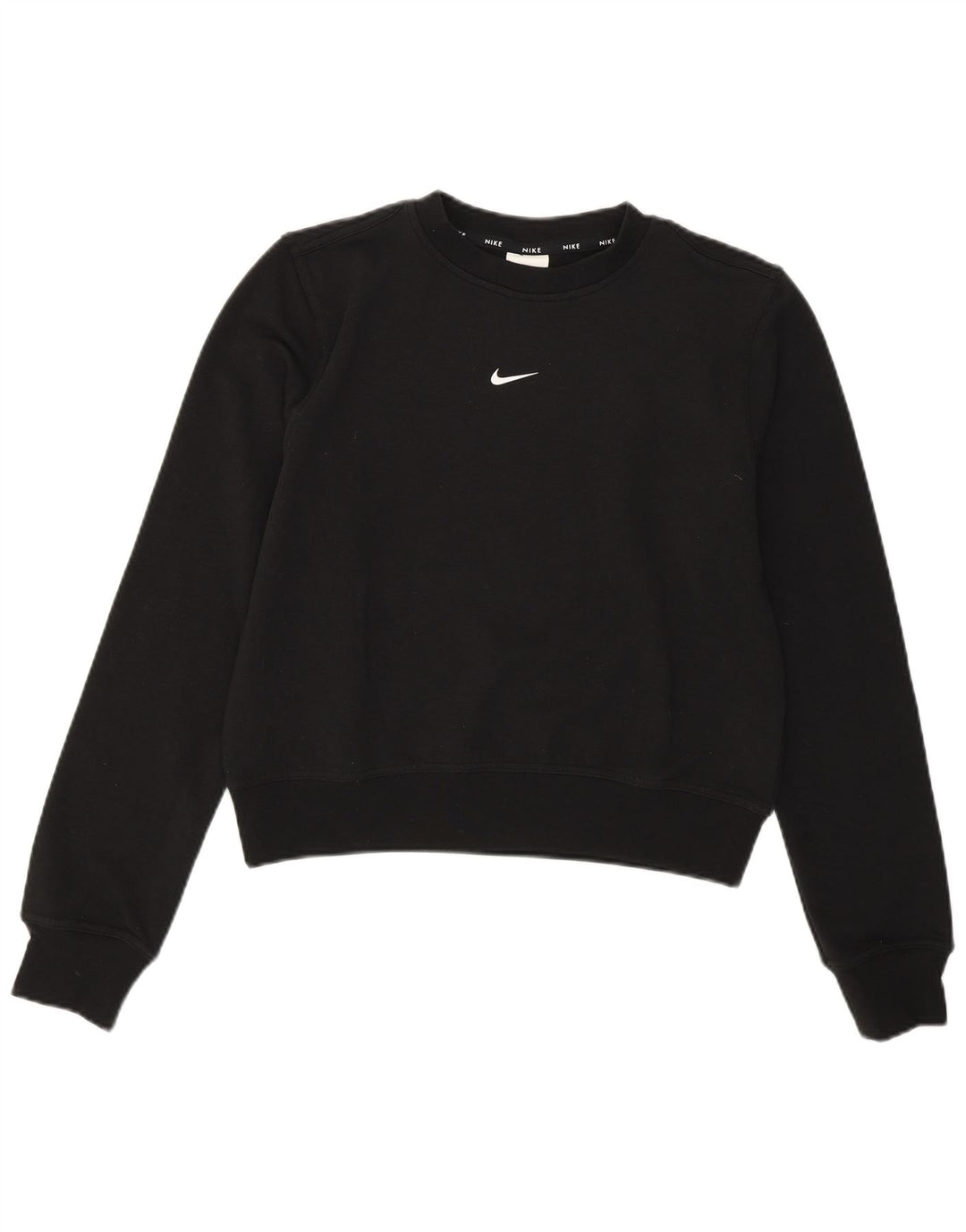 NIKE Womens Sweatshirt Jumper UK 6 XS Black Polyester