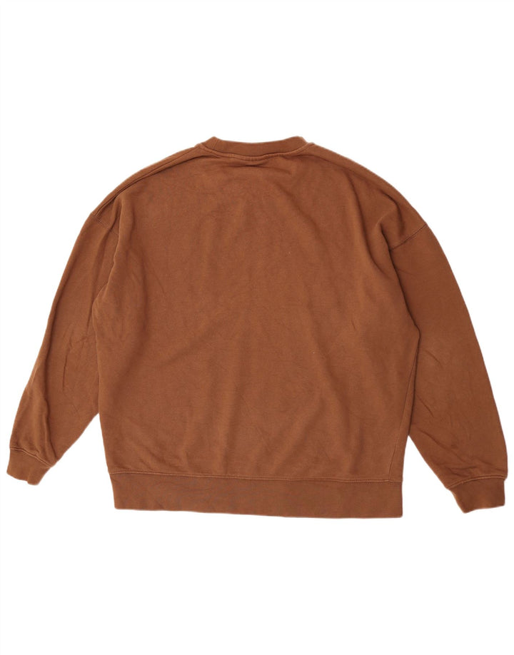 Zara Mens Oversized Sweatshirt Jumper Large Brown Cotton