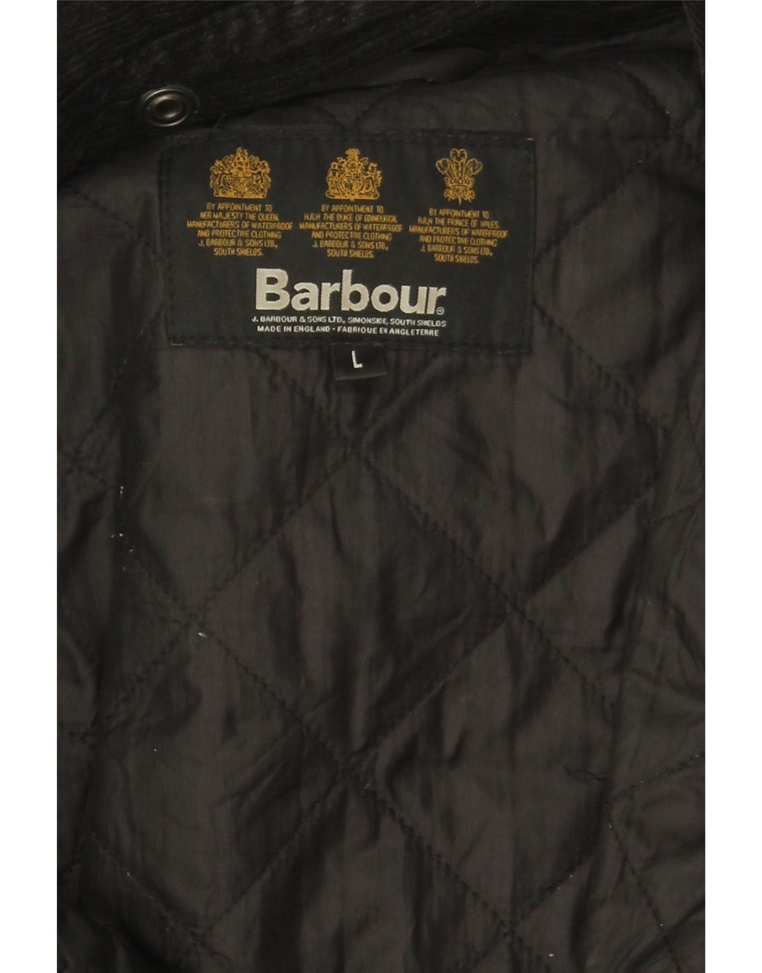 Barbour Mens Waxed Cotton Jacket UK 40 Large Black