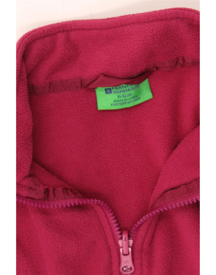 MOUNTAIN WAREHOUSE Girls Fleece Jacket 11-12 Years Pink Polyester Vintage Mountain Warehouse and Second-Hand Mountain Warehouse from Messina Hembry 