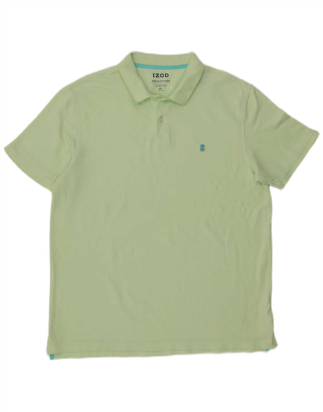 IZOD Mens Polo Shirt 2XL Green Cotton