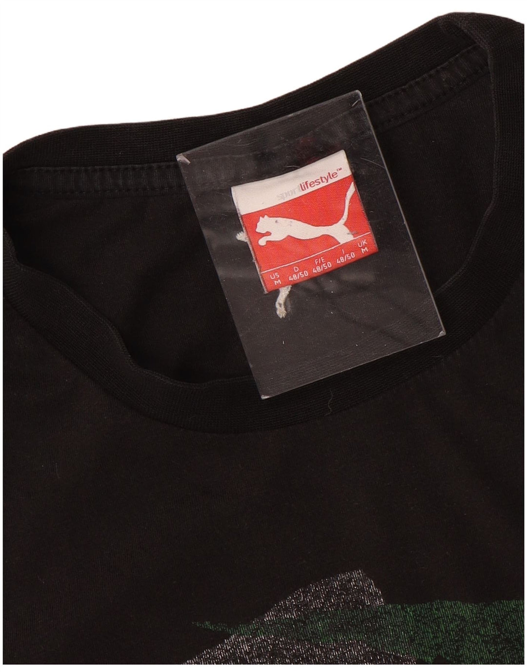 PUMA Mens Graphic T-Shirt Top Medium Navy Blue