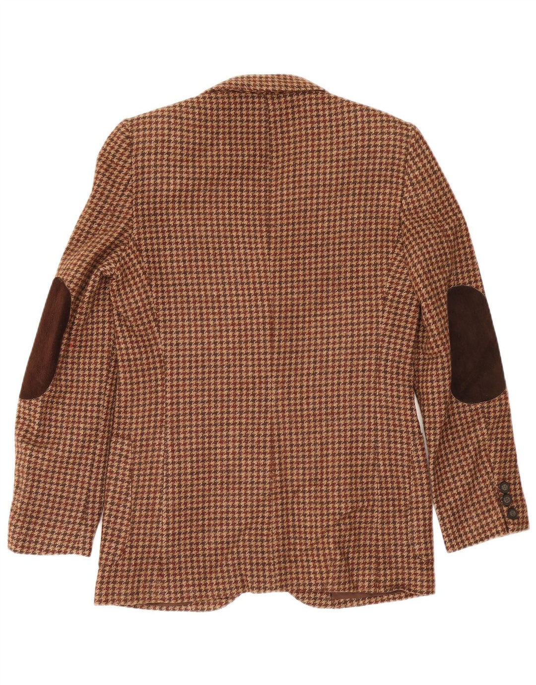 Kemitch Mens 2 Button Blazer Jacket EU 46 Small Brown Houndstooth