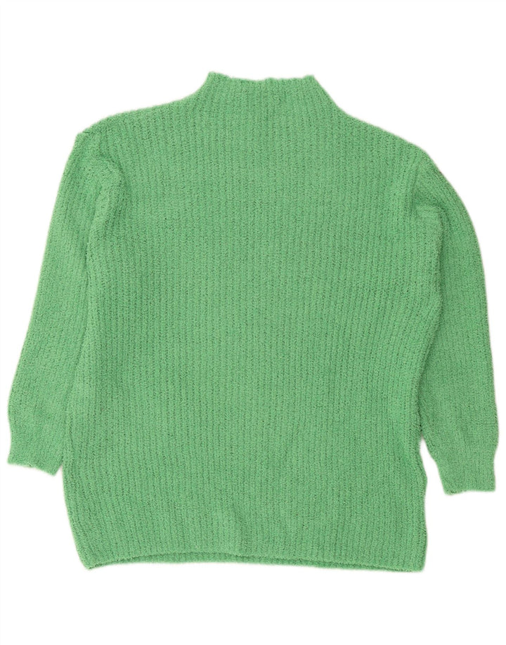 Zara Womens Turtle Neck Jumper Sweater UK 10 Small Green Polyester