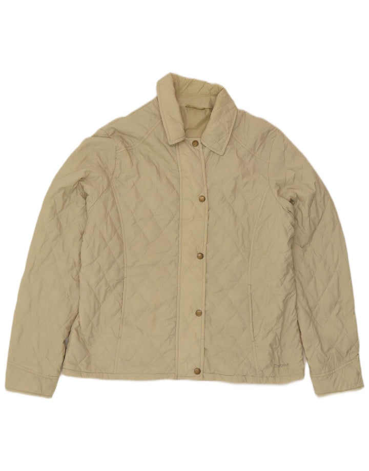 Barbour Womens Quilted Jacket UK 18 XL Khaki Polyamide