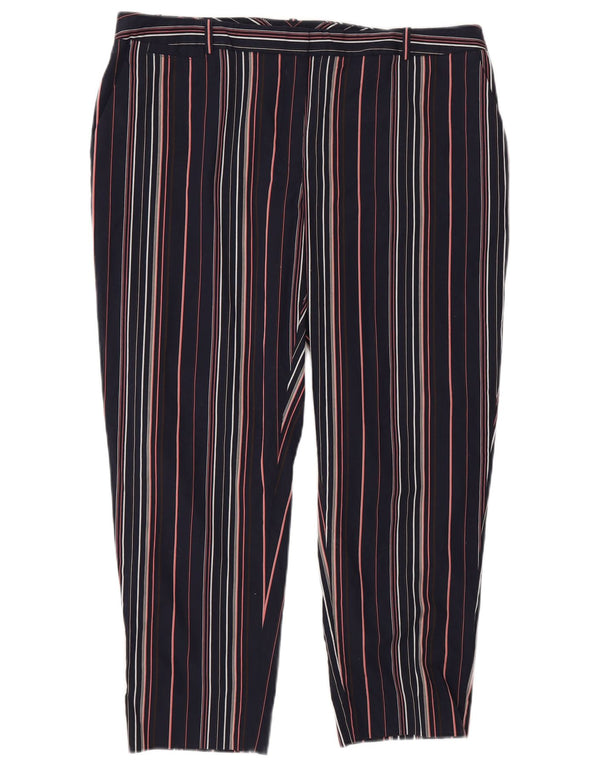 Tommy Hilfiger Womens Cropped Trousers US 10 Large W32 L25 Navy Blue